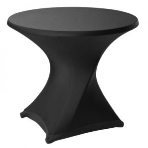 Terrastafel met zwarte rok